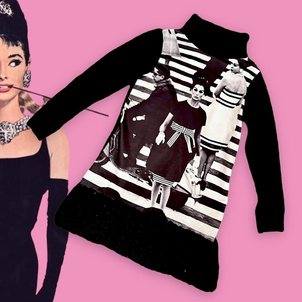 William Klein Vogue Iconic Photograph High Neck Mini Dress